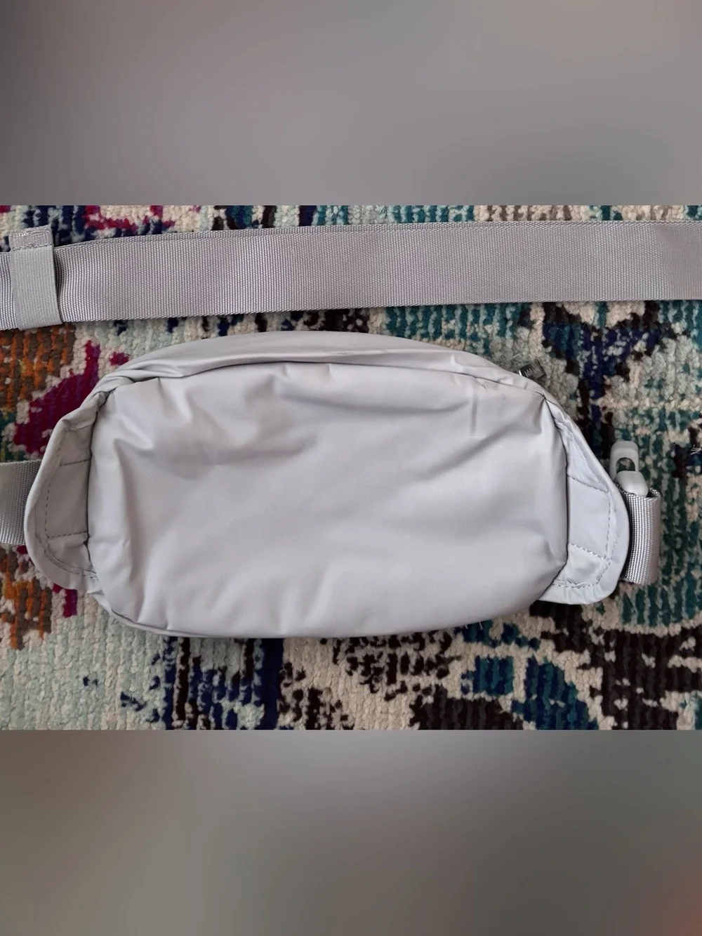 Lululemon Gray Belt Bag Crossbody Waist Bag Silver Hardware